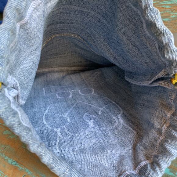 Retro Homemade Owl Denim Daypack Debbie Personalized Vintage Style Floral Bag - Picture 4 of 8